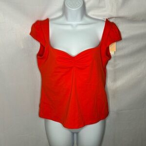 NWT Blogilates Sweetheart Baby Tee Coral Red size XL
